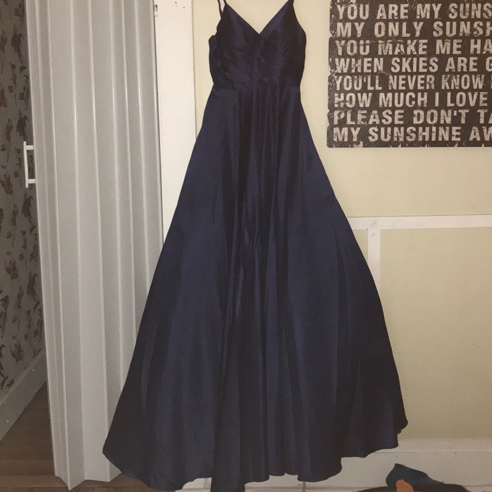 Royal Navy blue prom dress